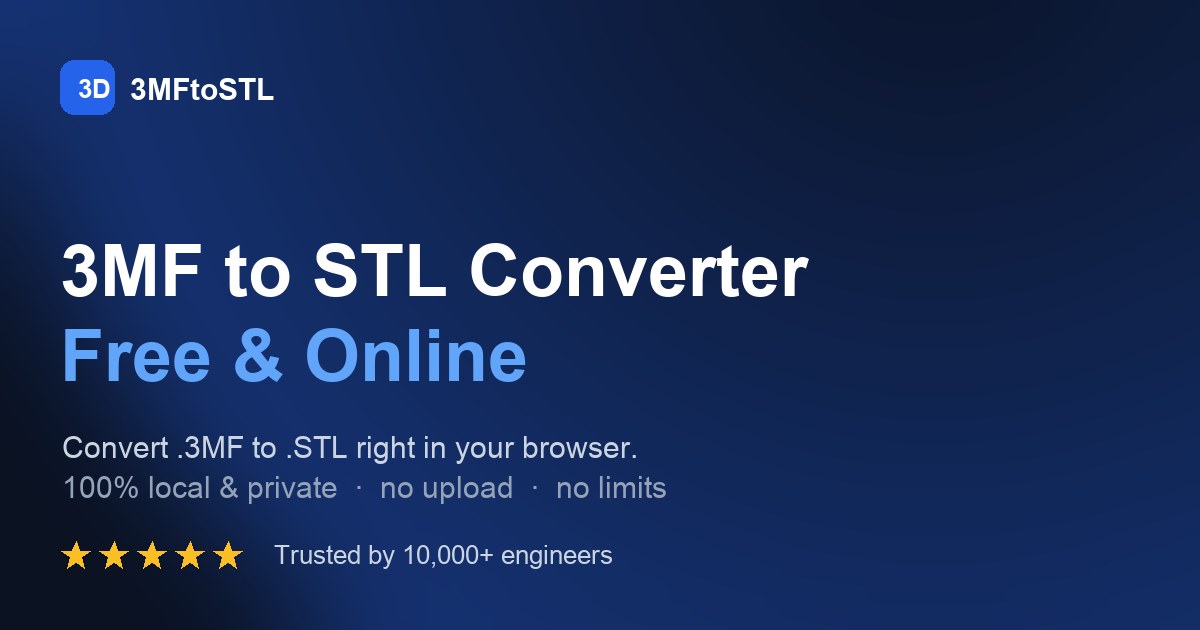 3MF to STL Converter: Free & Online | 3MFtoSTL